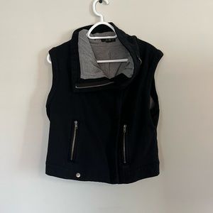 Soft black biker vest
